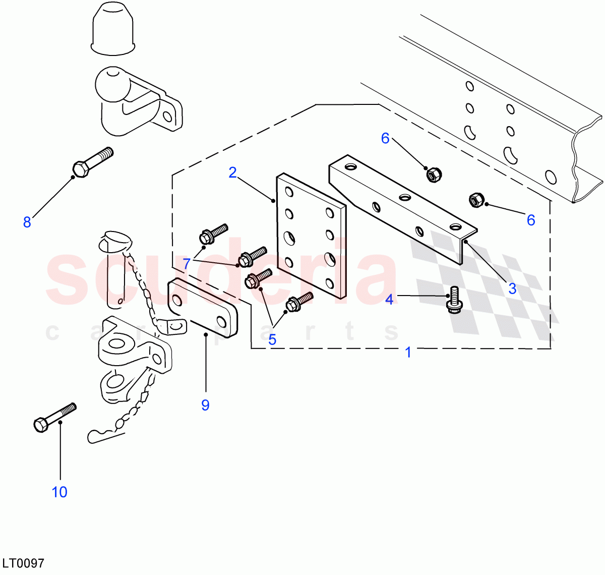 Towing Systems((V)FROM7A000001) of Land Rover Land Rover Defender (2007-2016)