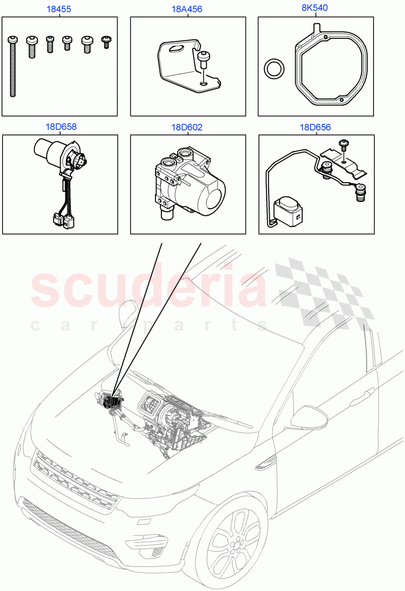 Auxiliary Fuel Fired Pre-Heater(Internal Components, Service Kit)(Changsu (China),Fuel Heater W/Pk Heat Less Remote,Fuel Fired Heater With Park Heat,With Fuel Fired Heater)((V)FROMFG000001) of Land Rover Land Rover Discovery Sport (2015+) [2.0 Turbo Petrol AJ200P]