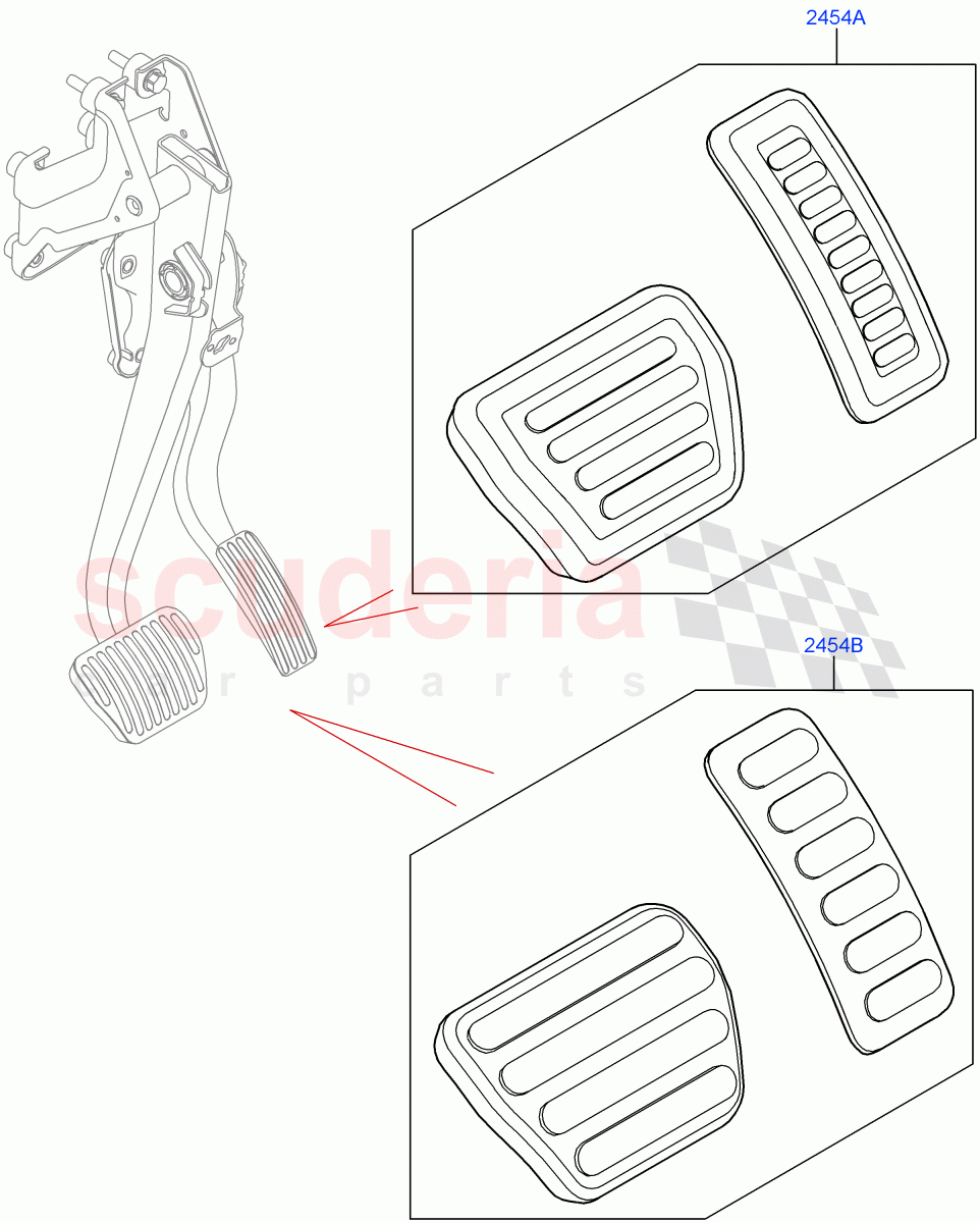 Pedal Covers(Accessory) of Land Rover Land Rover Range Rover (2012-2021) [5.0 OHC SGDI NA V8 Petrol]