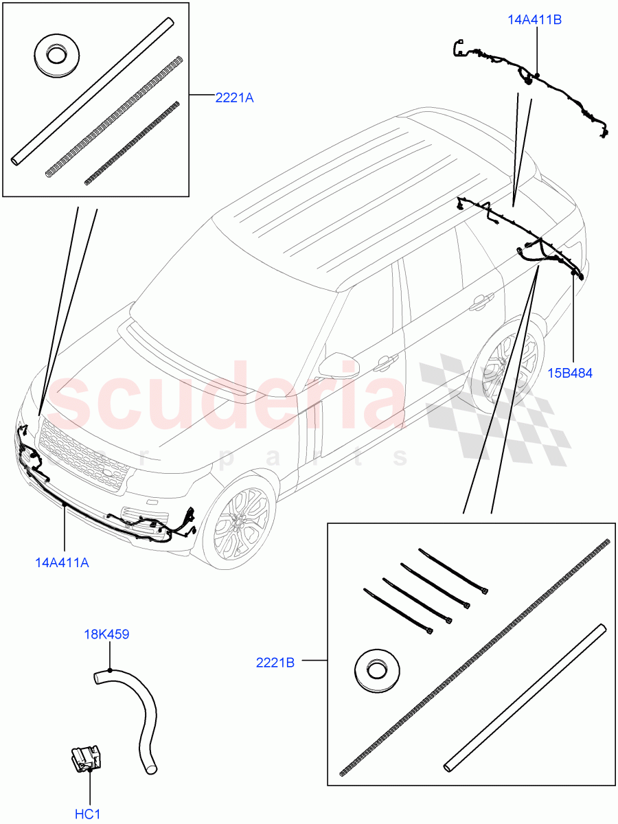 Electrical Wiring - Body And Rear(Bumper) of Land Rover Land Rover Range Rover (2012-2021) [3.0 I6 Turbo Petrol AJ20P6]