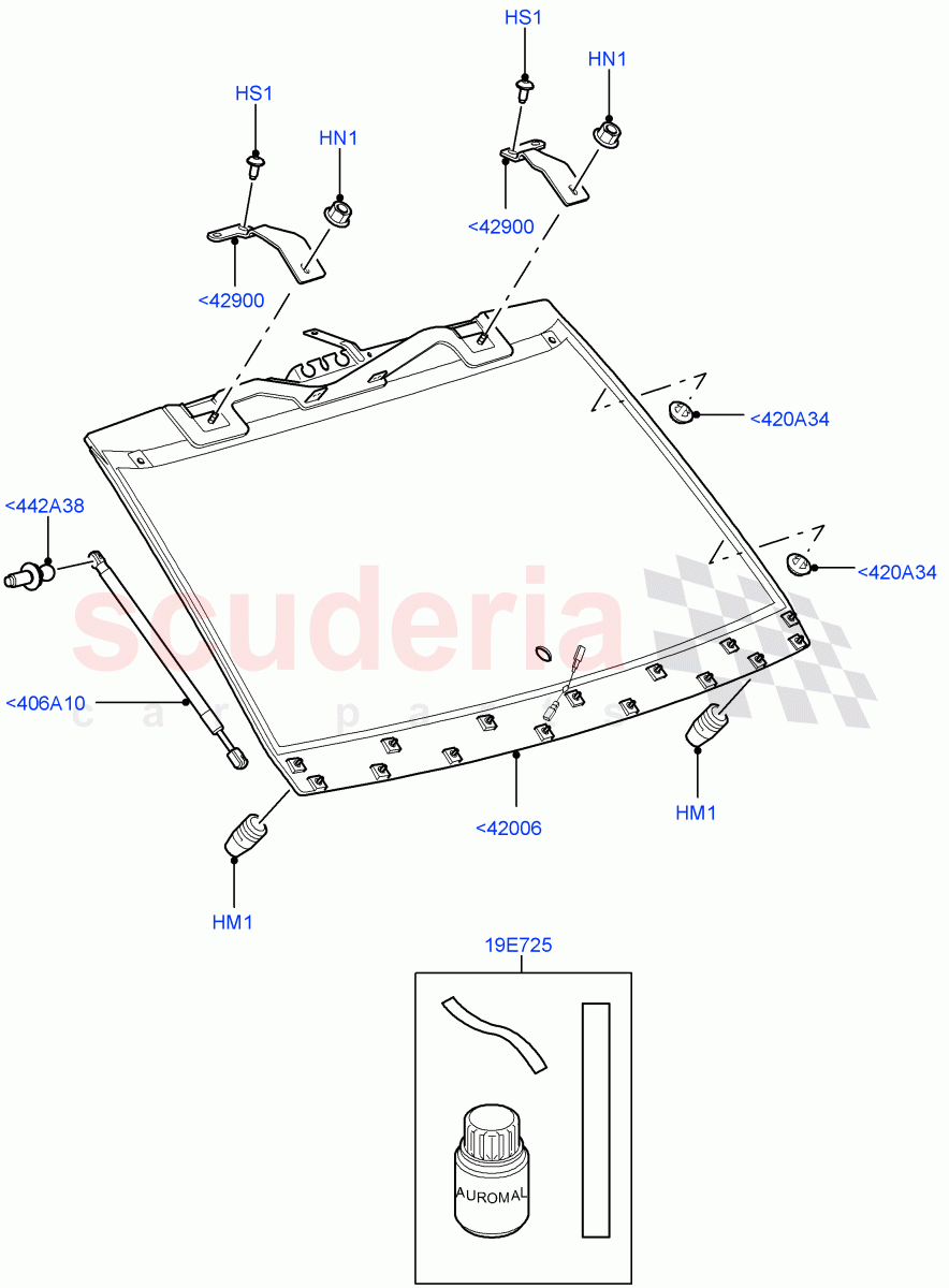 Back Window Glass((V)FROMAA000001) of Land Rover Land Rover Range Rover Sport (2010-2013) [5.0 OHC SGDI SC V8 Petrol]