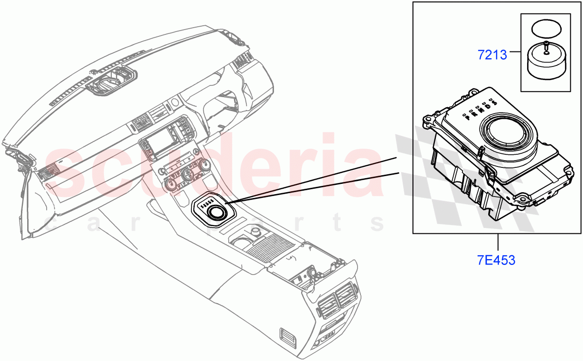 Gear Change-Automatic Transmission(Floor Console)(9 Speed Auto AWD,Halewood (UK))((V)FROMEH000001) of Land Rover Land Rover Discovery Sport (2015+) [2.0 Turbo Diesel]