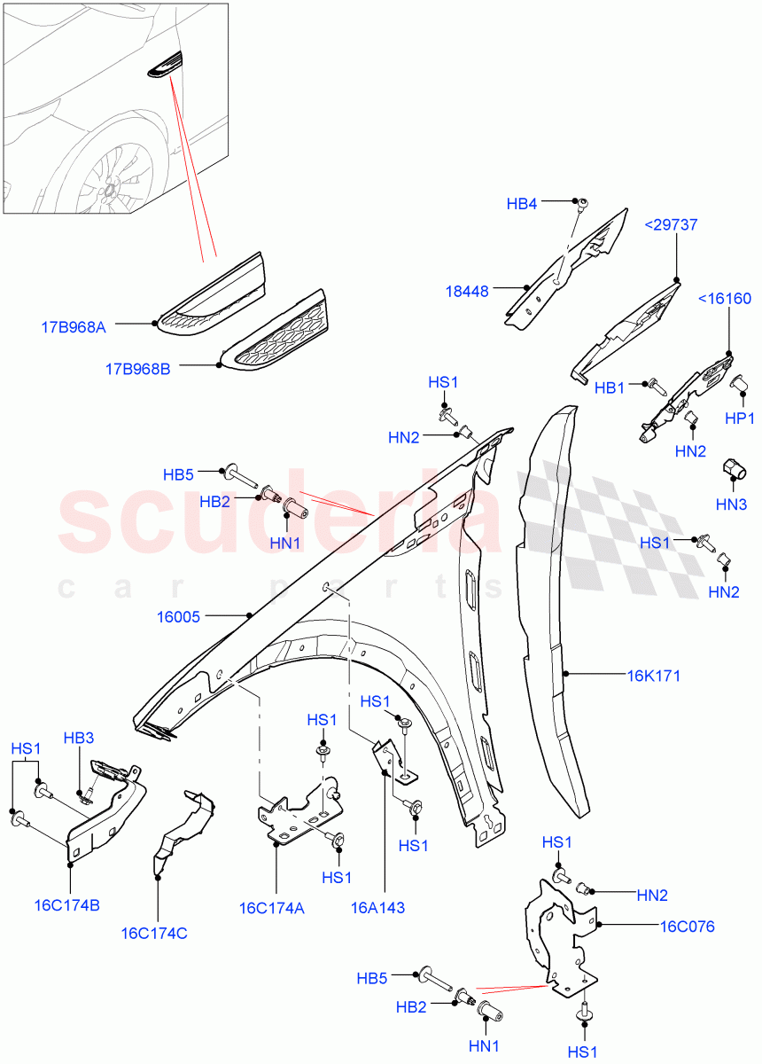 Dash Panel And Front Fenders(Changsu (China))((V)FROMFG000001) of Land Rover Land Rover Discovery Sport (2015+) [2.0 Turbo Diesel AJ21D4]