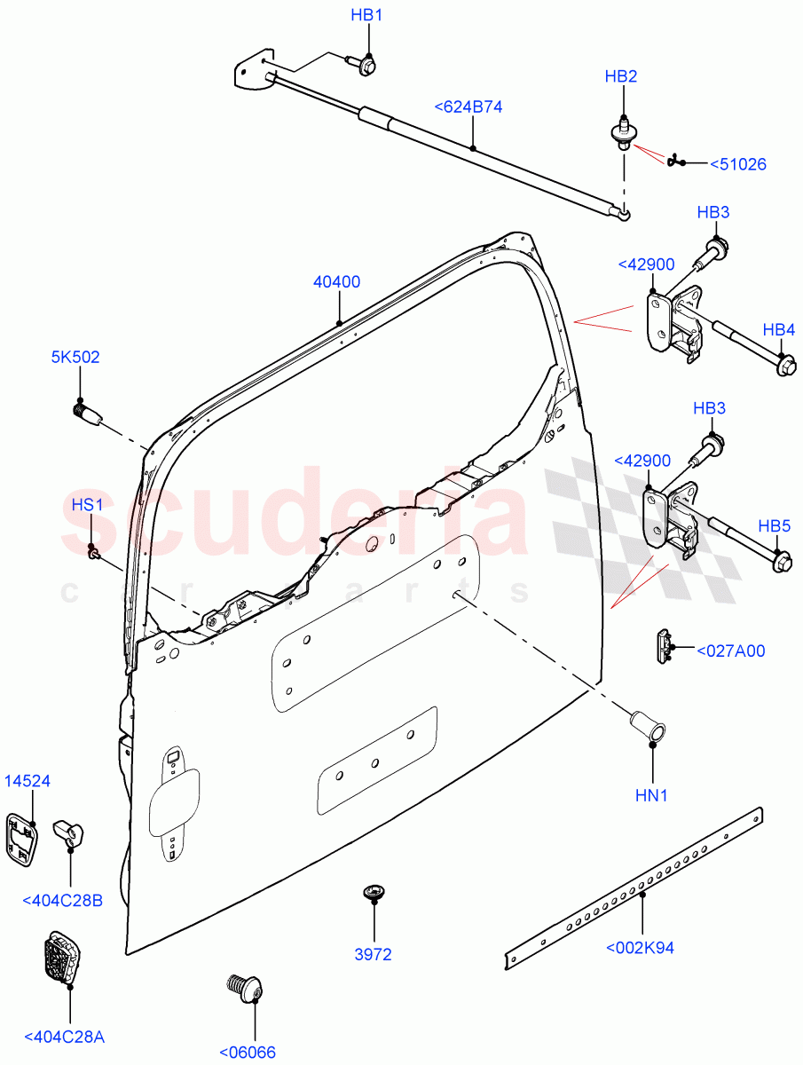 Luggage Compartment Door (Door And Fixings) of Land Rover Land Rover Defender (2020+) [3.0 I6 Turbo Diesel AJ20D6]
