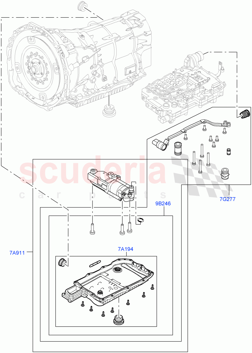 Valve Body - Main Control & Servo's(Electric Oil Pump)(8HP Gen3 Hybrid Trans)((V)FROMJA000001) of Land Rover Land Rover Range Rover (2012-2021) [2.0 Turbo Petrol GTDI]