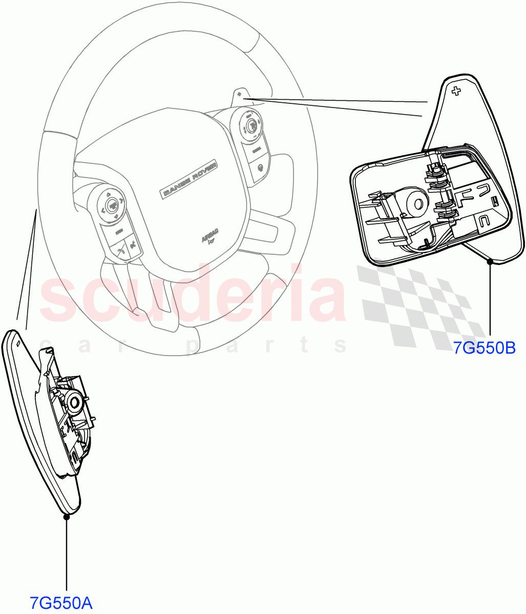 Gear Change-Automatic Transmission(Nitra Plant Build)(8 Speed Auto Trans ZF 8HP45,Paddle Shift,Paddle Shift - Noble)((V)FROMK2000001) of Land Rover Land Rover Discovery 5 (2017+) [3.0 Diesel 24V DOHC TC]