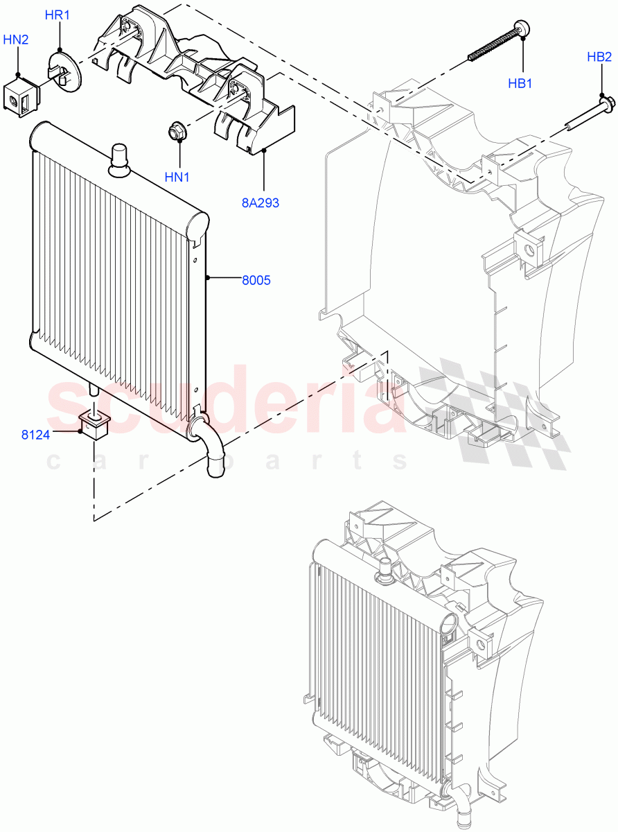 Radiator/Coolant Overflow Container (Solihull Plant Build, Auxiliary Unit) (3.0L DOHC GDI SC V6 PETROL) ((V) FROMHA000001) of Land Rover Land Rover Discovery 5 (2017+) [3.0 DOHC GDI SC V6 Petrol]