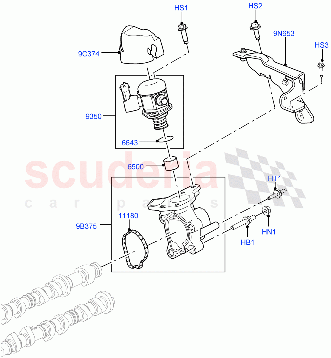 Fuel Injection Pump-Engine Mounted(2.0L 16V TIVCT T/C 240PS Petrol) of Land Rover Land Rover Range Rover Sport (2014+) [2.0 Turbo Petrol GTDI]