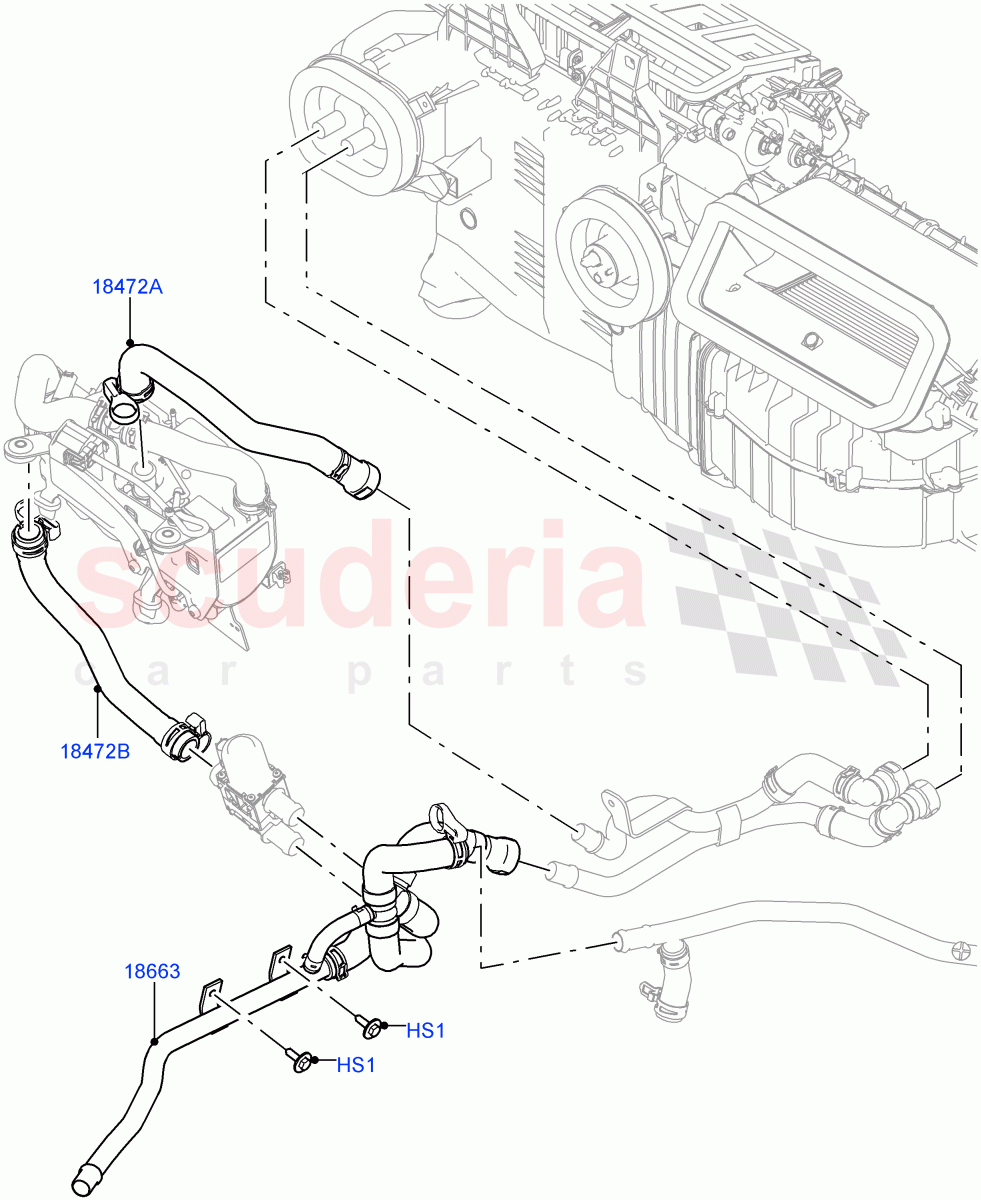 Heater Hoses(Front)(3.0 V6 Diesel,Park Heating With Remote Control)((V)TOHA999999) of Land Rover Land Rover Range Rover Sport (2014+) [2.0 Turbo Diesel]