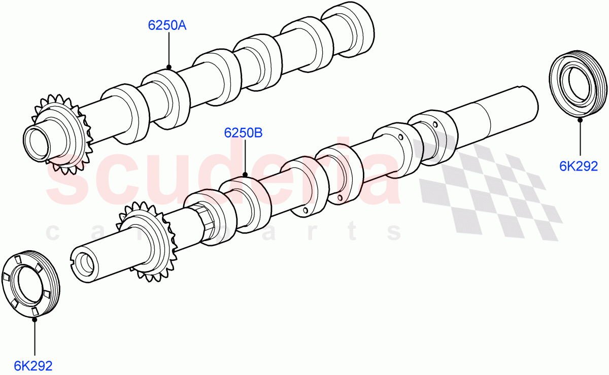 Camshaft(Lion Diesel 2.7 V6 (140KW))((V)FROMAA000001) of Land Rover Land Rover Discovery 4 (2010-2016) [2.7 Diesel V6]