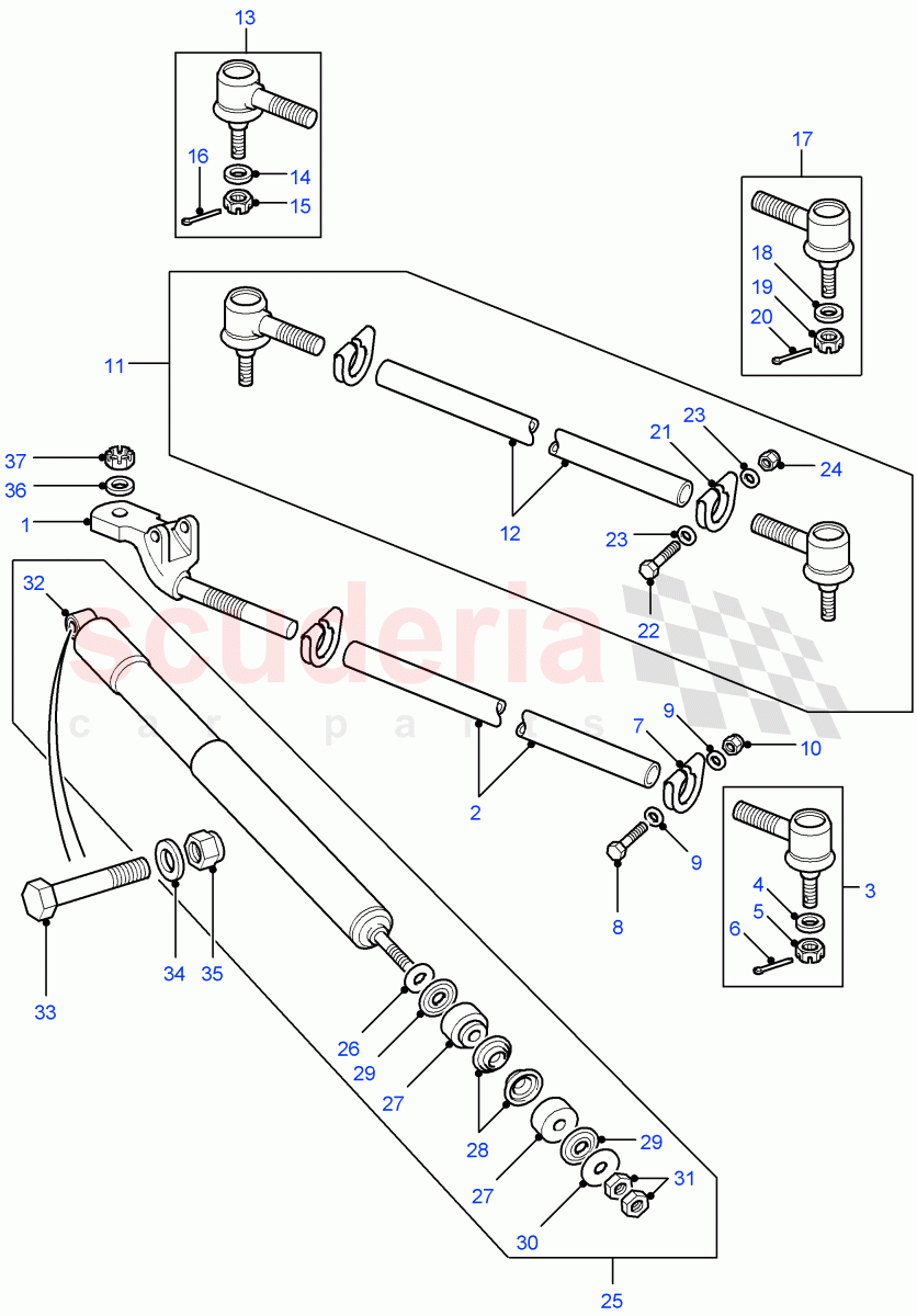 Track Rods & Damper((V)FROM7A000001) of Land Rover Land Rover Defender (2007-2016)