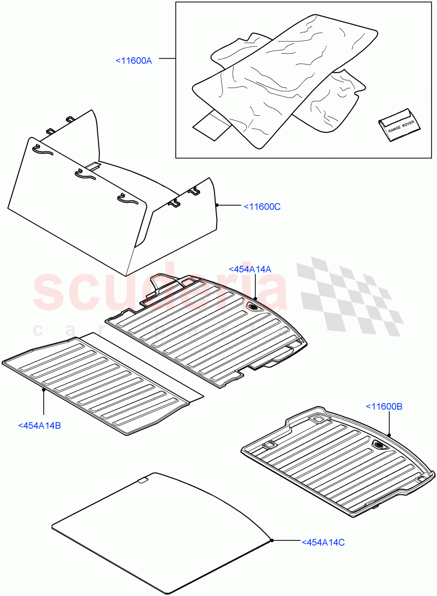 Loadspace Protection Mats(Accessory)(Halewood (UK),Itatiaia (Brazil)) of Land Rover Land Rover Discovery Sport (2015+) [1.5 I3 Turbo Petrol AJ20P3]