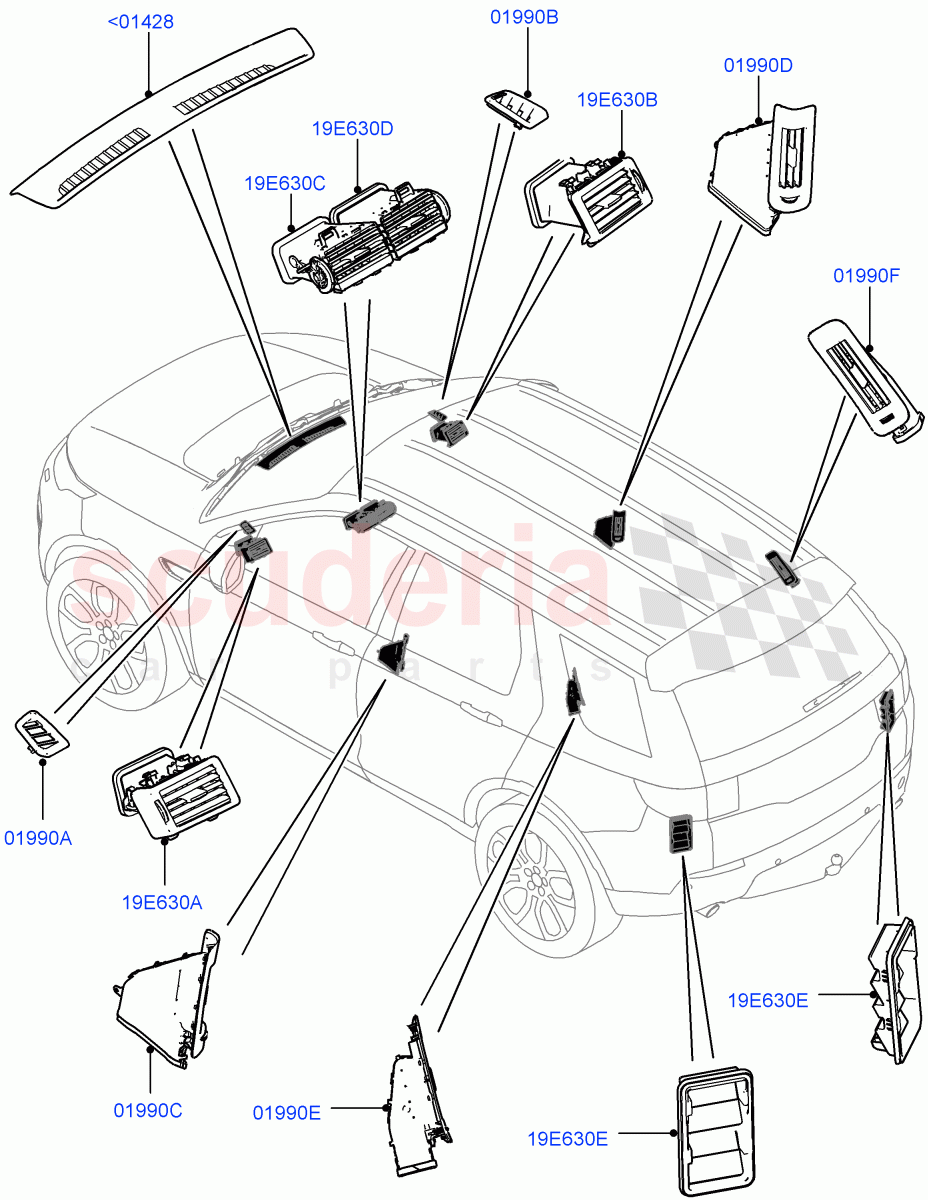 Air Vents, Louvres And Ducts(External Components)(Itatiaia (Brazil))((V)FROMGT000001) of Land Rover Land Rover Discovery Sport (2015+) [1.5 I3 Turbo Petrol AJ20P3]