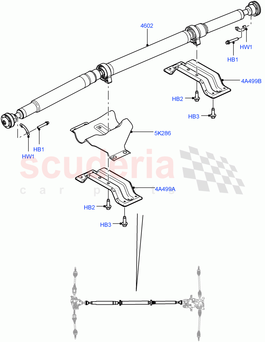 Drive Shaft - Rear Axle Drive (Changsu (China), Dynamic Driveline) ((V) FROMEG000001, (V) TOGG134737) of Land Rover Land Rover Range Rover Evoque (2012-2018) [2.0 Turbo Petrol GTDI]