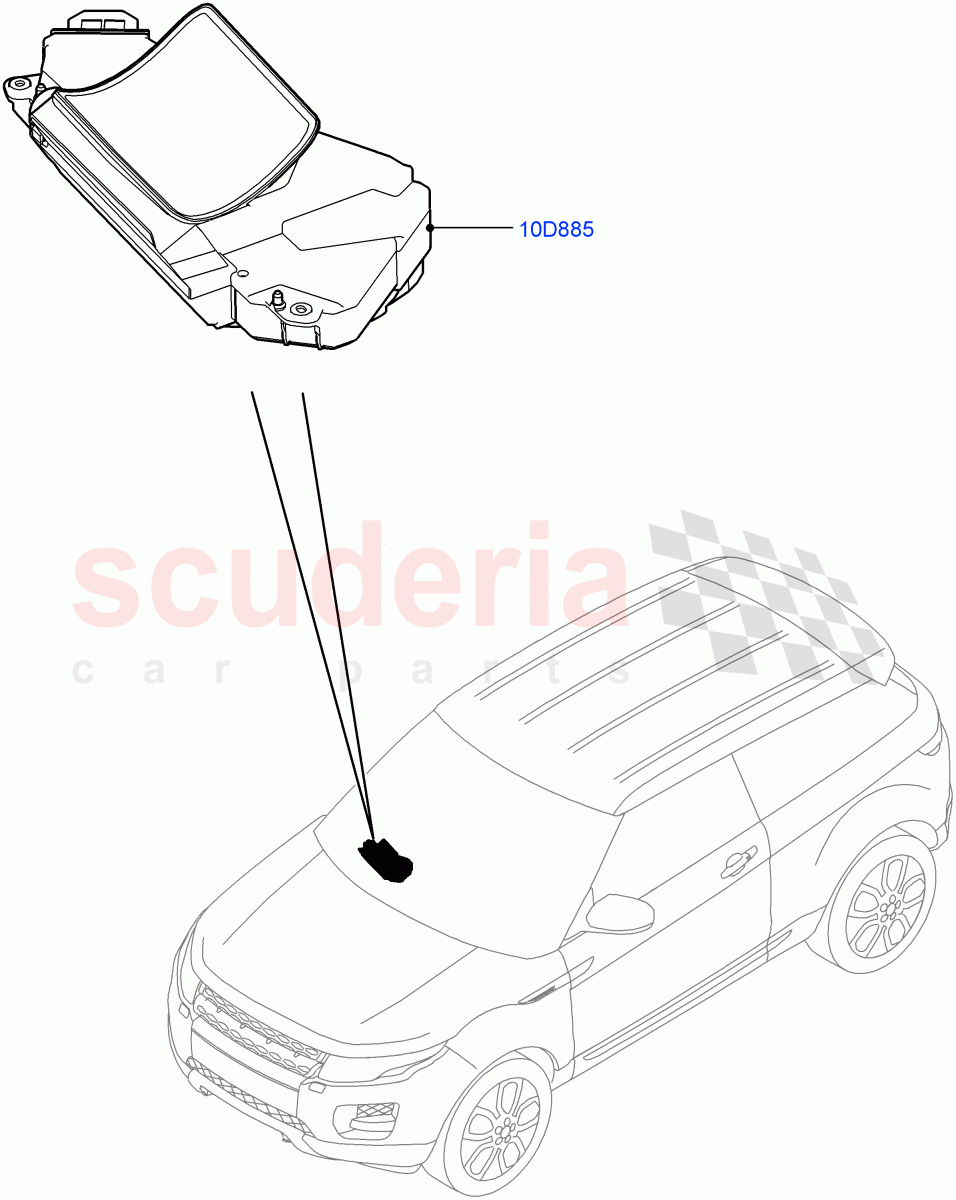 Head Up Display Module (Halewood (UK), Head Up Display) ((V) FROMFH000001) of Land Rover Land Rover Range Rover Evoque (2012-2018) [2.0 Turbo Petrol GTDI]