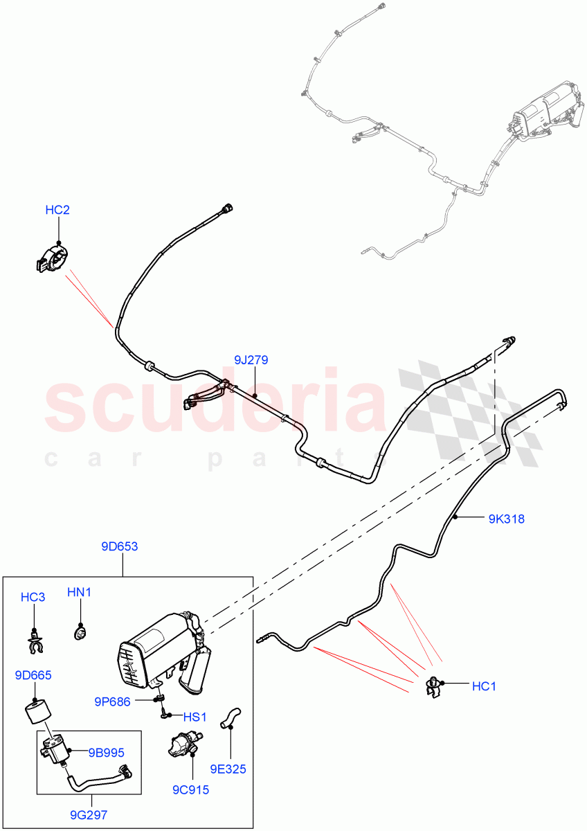 Carbon Canister (2.0L I4 High DOHC AJ200 Petrol, Petrol Tank With Leak Detection, Pet Tank With Leak Det - Lrg Filter) ((V) FROMKA000001) of Land Rover Land Rover Range Rover Sport (2014+) [2.0 Turbo Petrol AJ200P]