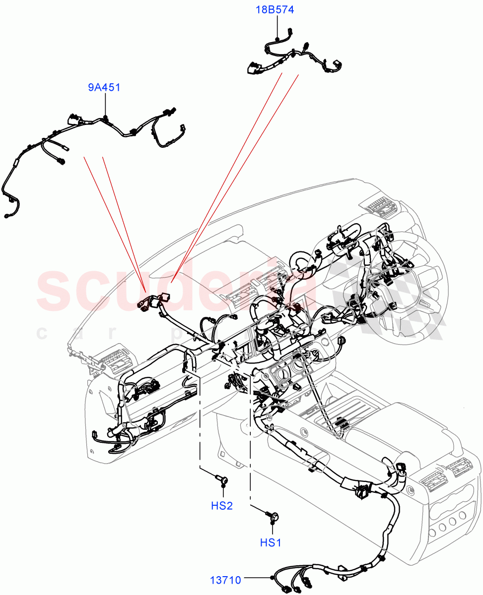 Facia Harness ((V) FROMM2000001, (V) TON2999999) of Land Rover Land Rover Defender (2020+) [5.0 OHC SGDI SC V8 Petrol]