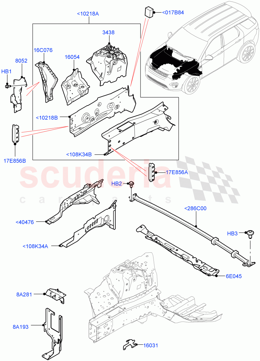 Front Panels, Aprons & Side Members(Aprons And Side Members)(Changsu (China))((V)FROMKG446857) of Land Rover Land Rover Discovery Sport (2015+) [2.0 Turbo Diesel AJ21D4]