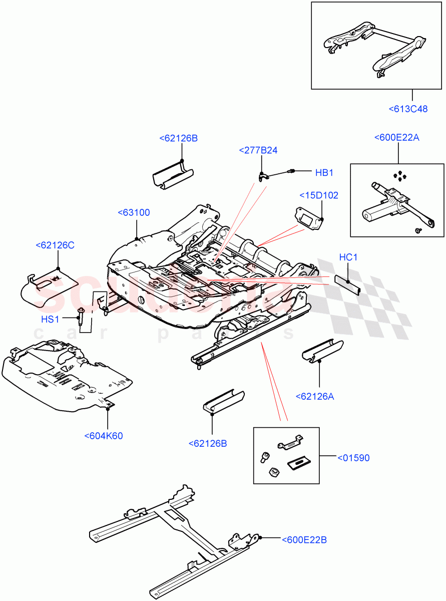 Front Seat Base((V)FROMJA000001) of Land Rover Land Rover Range Rover Sport (2014+) [2.0 Turbo Petrol GTDI]