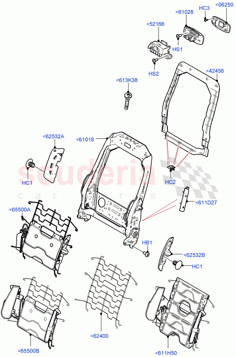 Front Seat Back(Nitra Plant Build)((V)FROMM2000001) of Land Rover Land Rover Discovery 5 (2017+) [3.0 Diesel 24V DOHC TC]