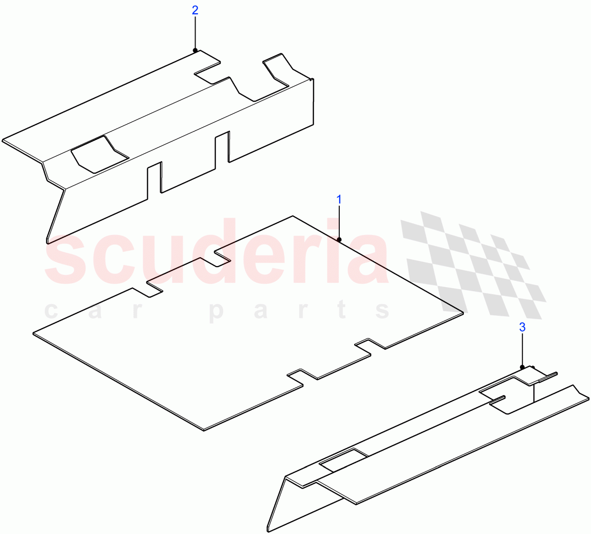 Carpets-Rear Floor(90" Wheelbase,110" Wheelbase)((V)FROM7A000001) of Land Rover Land Rover Defender (2007-2016)