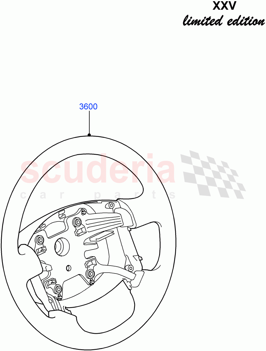 Steering Wheel(XXV Anniversary LE)((V)FROMEA000001) of Land Rover Land Rover Discovery 4 (2010-2016) [5.0 OHC SGDI NA V8 Petrol]