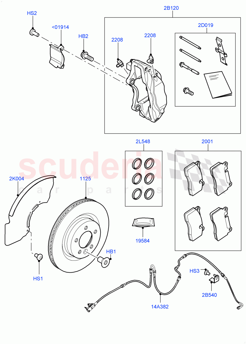 Front Brake Discs And Calipers (Front Disc And Caliper Size 20, Disc And Caliper Size-Frt 20/RR 20) ((V) FROMGA285153) of Land Rover Land Rover Range Rover (2012-2021) [3.0 DOHC GDI SC V6 Petrol]