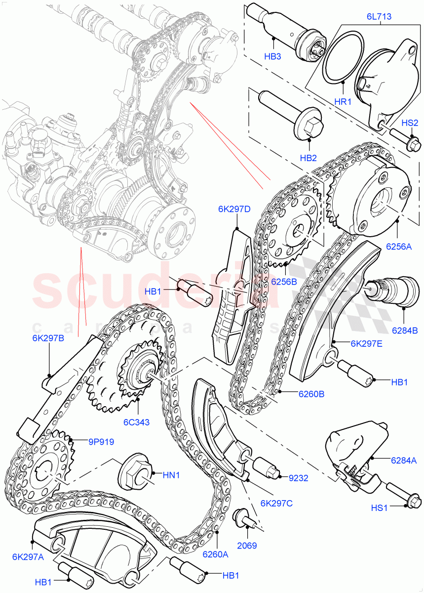 Timing Gear(Solihull Plant Build)(2.0L I4 DSL MID DOHC AJ200,2.0L I4 DSL HIGH DOHC AJ200)((V)FROMHA000001) of Land Rover Land Rover Discovery 5 (2017+) [2.0 Turbo Diesel]