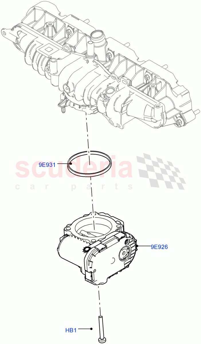 Throttle Housing(2.0L I4 High DOHC AJ200 Petrol,Changsu (China),2.0L I4 Mid DOHC AJ200 Petrol) of Land Rover Land Rover Discovery Sport (2015+) [2.0 Turbo Petrol AJ200P]