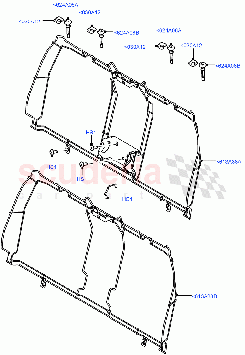 Rear Seat Back(Halewood (UK),With 2 Rear Small Individual Seats)((V)FROMGH125984) of Land Rover Land Rover Range Rover Evoque (2012-2018) [2.0 Turbo Petrol GTDI]