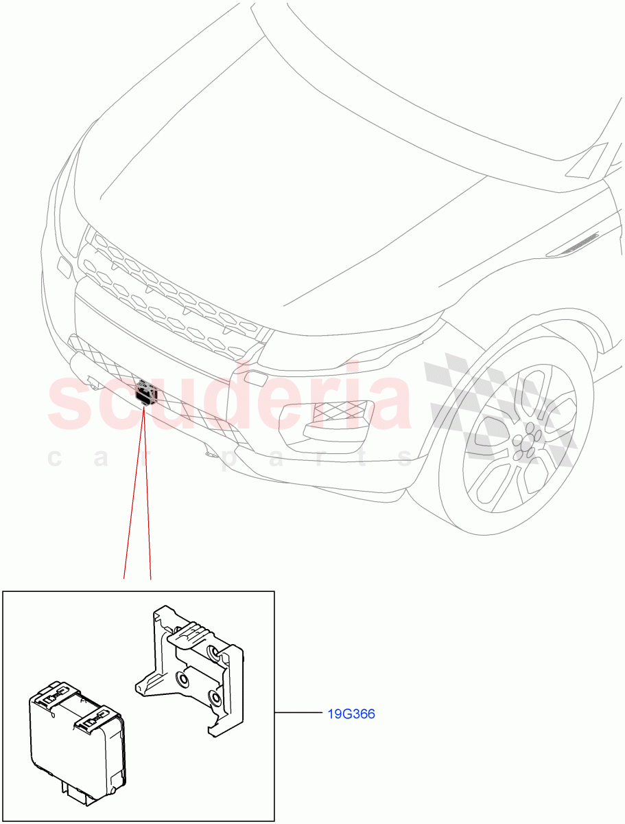 Speed Control(2.0L AJ21D4 Diesel Mid,Halewood (UK),ACC + Stop/go + Cra,Adaptive Cruise Control with Stg As,With Speed Control,ACC + Adaptive Lane Control)((V)FROMMH000001) of Land Rover Land Rover Discovery Sport (2015+) [2.0 Turbo Diesel AJ21D4]