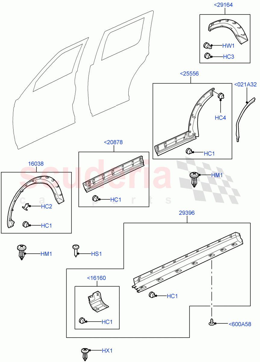 Body Mouldings (Rear Bumper - Plastic Unpainted) ((V) FROMAA000001) of Land Rover Land Rover Discovery 4 (2010-2016) [4.0 Petrol V6]