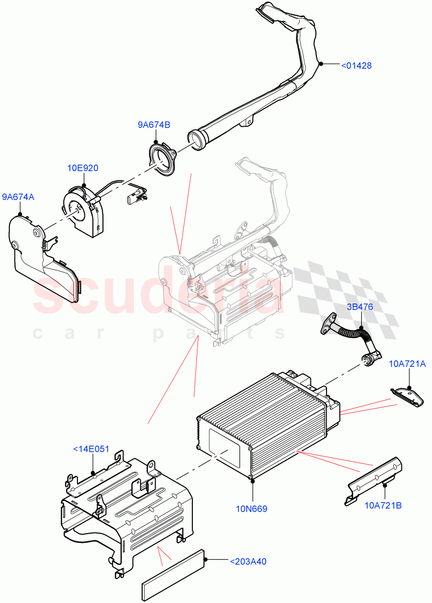 Hybrid Electrical Modules(MHEV Battery, Duct, Fan)(Electric Engine Battery-MHEV) of Land Rover Land Rover Range Rover (2012-2021) [3.0 I6 Turbo Petrol AJ20P6]