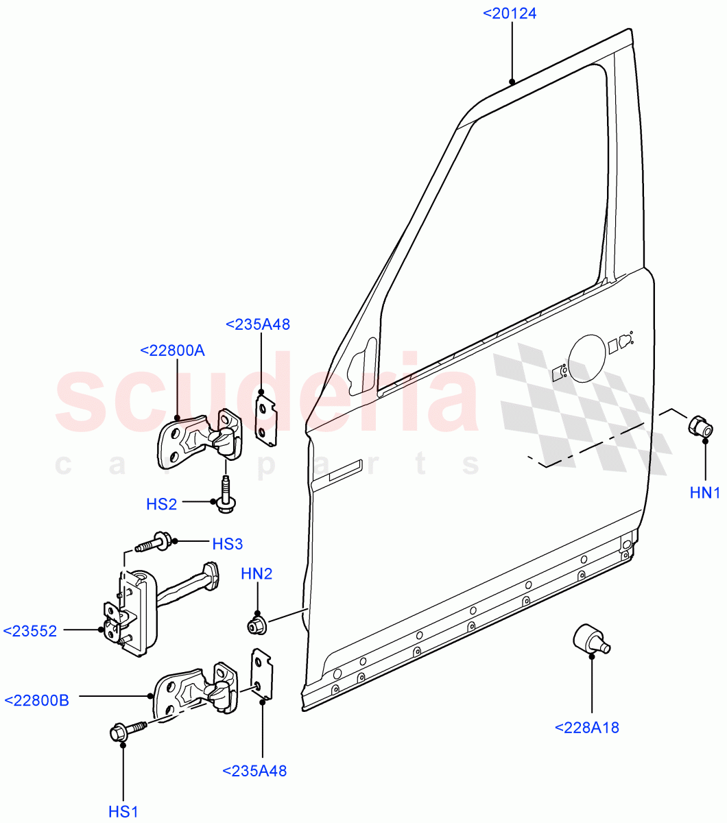 Front Doors, Hinges & Weatherstrips (Door And Fixings) ((V) FROMAA000001) of Land Rover Land Rover Discovery 4 (2010-2016) [2.7 Diesel V6]