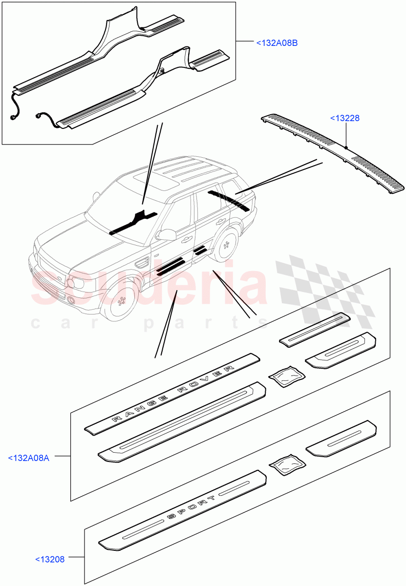 Door Sill Protection(Accessory)((V)FROMAA000001) of Land Rover Land Rover Range Rover Sport (2010-2013) [3.6 V8 32V DOHC EFI Diesel]