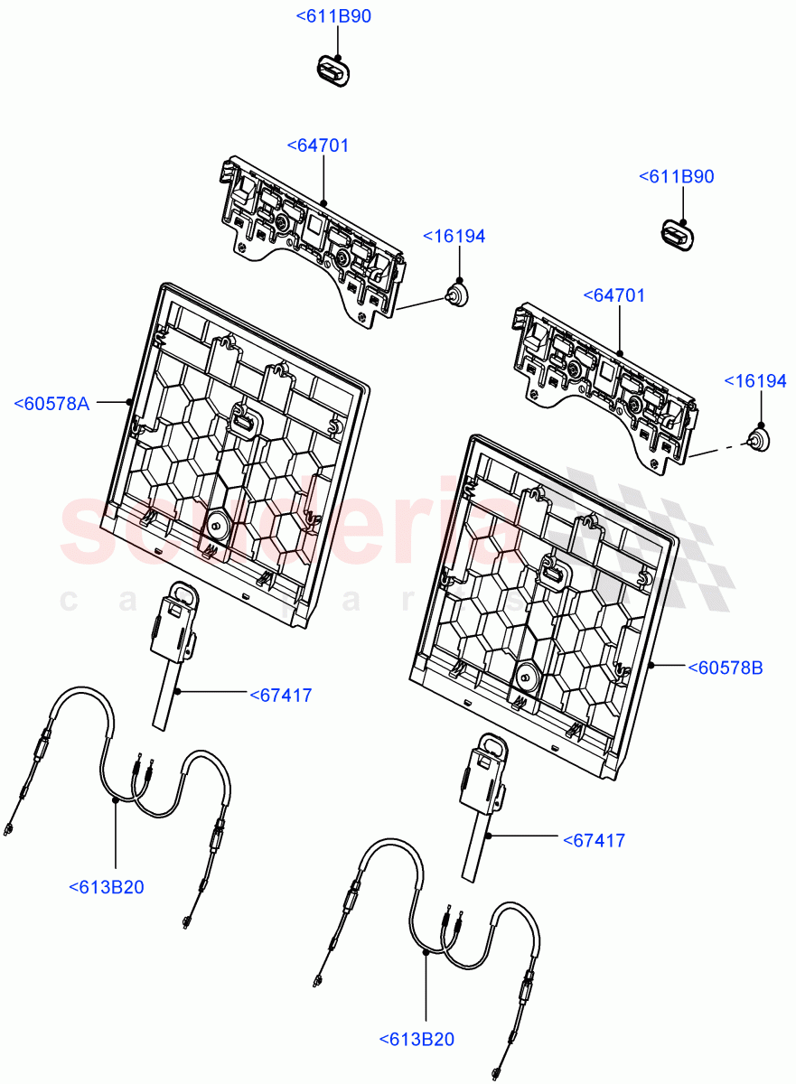 Rear Seat Back(Changsu (China),Third Row Dual Individual Seat,With 3rd Row Double Seat)((V)FROMFG000001) of Land Rover Land Rover Discovery Sport (2015+) [1.5 I3 Turbo Petrol AJ20P3]