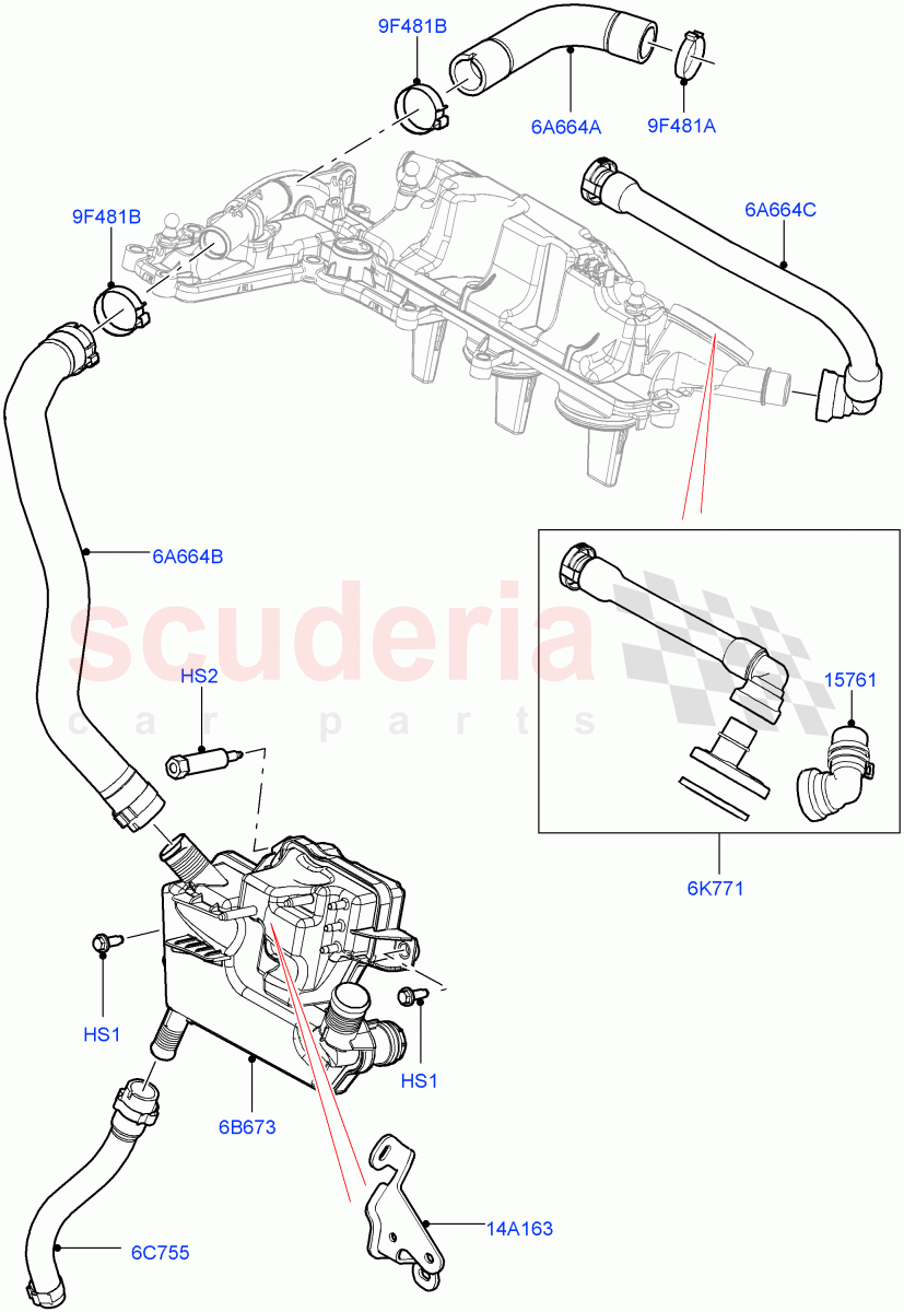 Emission Control - Crankcase(2.2L CR DI 16V Diesel)((V)FROMBH000001) of Land Rover Land Rover Discovery Sport (2015+) [2.2 Single Turbo Diesel]