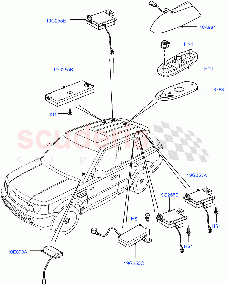 Aerial ((V) FROMAA000001) of Land Rover Land Rover Range Rover Sport (2010-2013) [3.0 Diesel 24V DOHC TC]