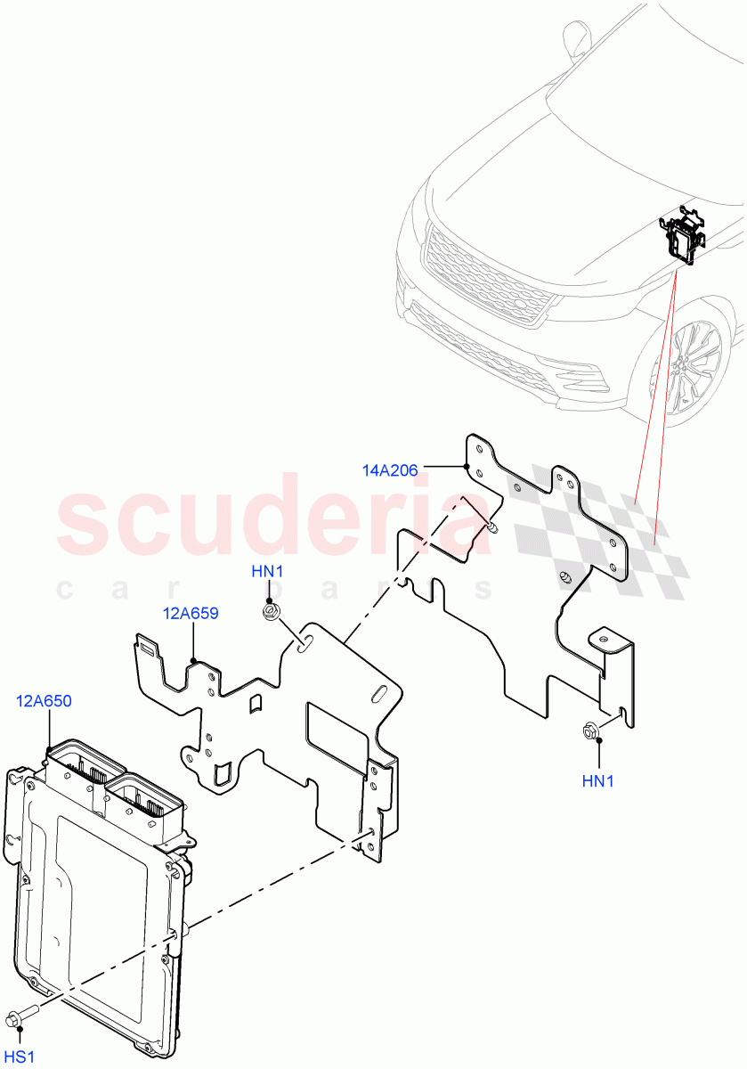 Engine Modules And Sensors (5.0L P AJ133 DOHC CDA S/C Enhanced, RHD) ((V) FROMKA000001) of Land Rover Land Rover Range Rover Velar (2017+) [5.0 OHC SGDI SC V8 Petrol]