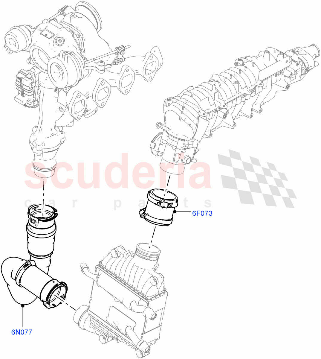 Intercooler/Air Ducts And Hoses(Nitra Plant Build)(2.0L I4 DSL HIGH DOHC AJ200)((V)FROMK2000001) of Land Rover Land Rover Discovery 5 (2017+) [2.0 Turbo Diesel]