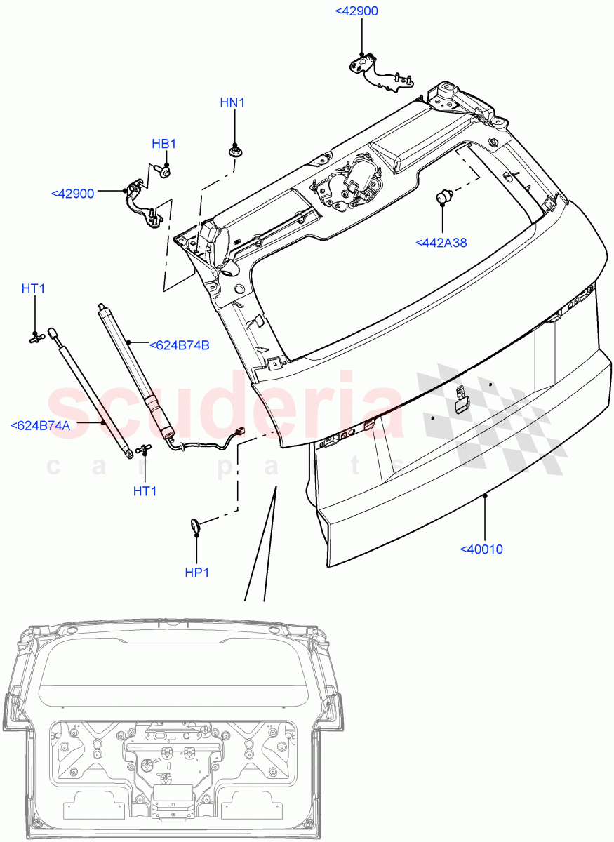 Luggage Compartment Door(Door And Fixings)(3 Door,Halewood (UK),5 Door) of Land Rover Land Rover Range Rover Evoque (2012-2018) [2.0 Turbo Diesel]