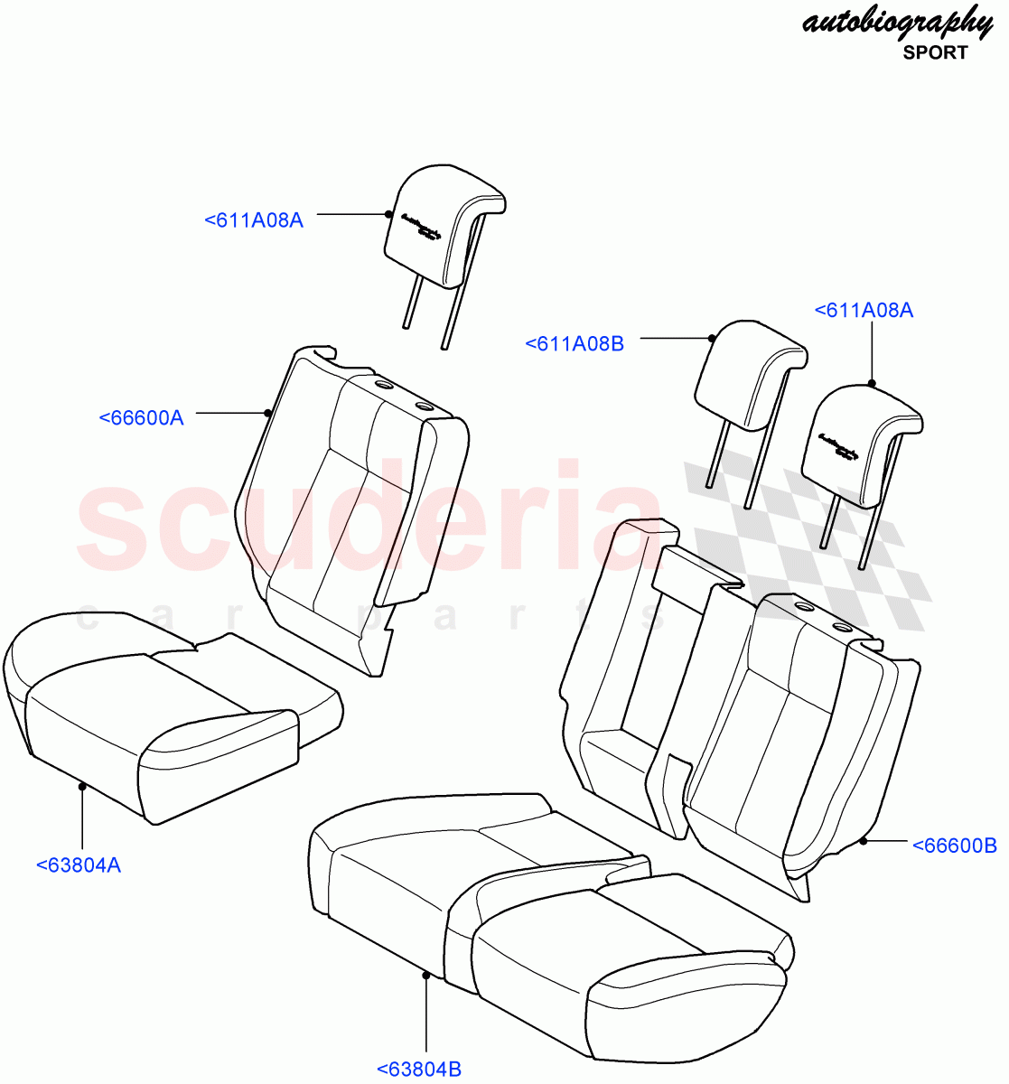 Rear Seat Covers(Windsor (M-L),Autobiography Sales Badge)((V)FROMAA000001) of Land Rover Land Rover Range Rover Sport (2010-2013) [3.6 V8 32V DOHC EFI Diesel]