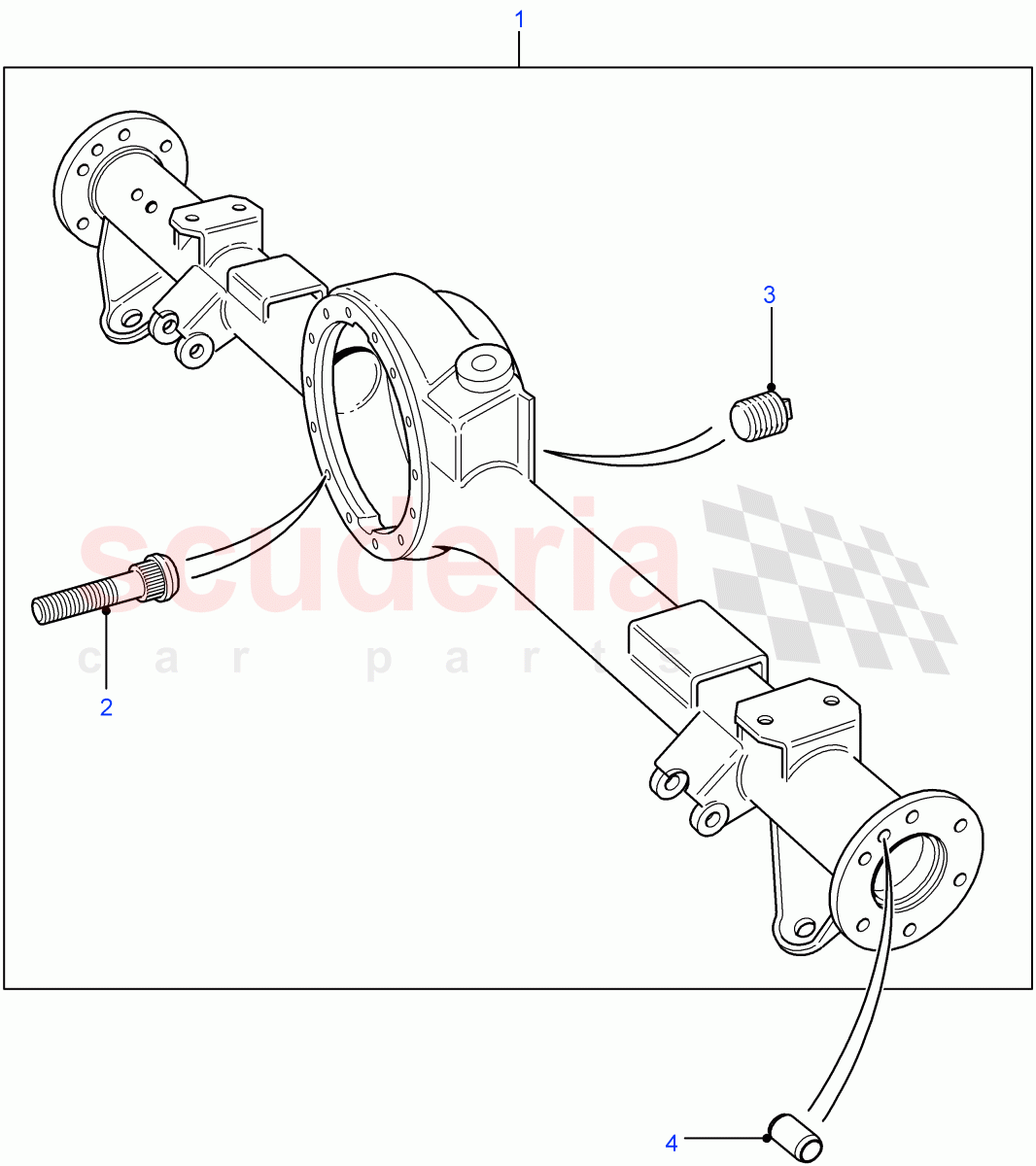 Rear Axle Case Assembly ((V) FROM7A000001) of Land Rover Land Rover Defender (2007-2016)
