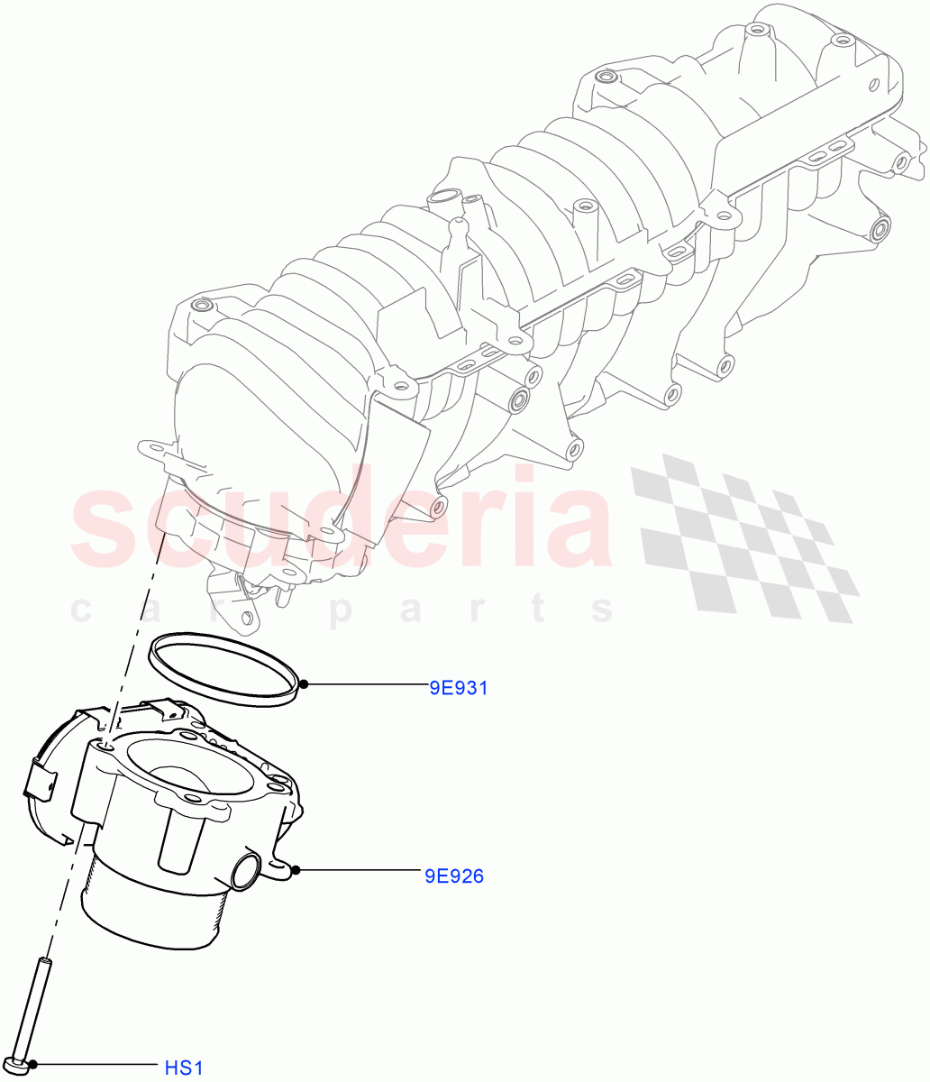 Throttle Housing (2.0L I4 DSL MID DOHC AJ200, 2.0L I4 DSL HIGH DOHC AJ200) of Land Rover Land Rover Range Rover Velar (2017+) [2.0 Turbo Diesel]