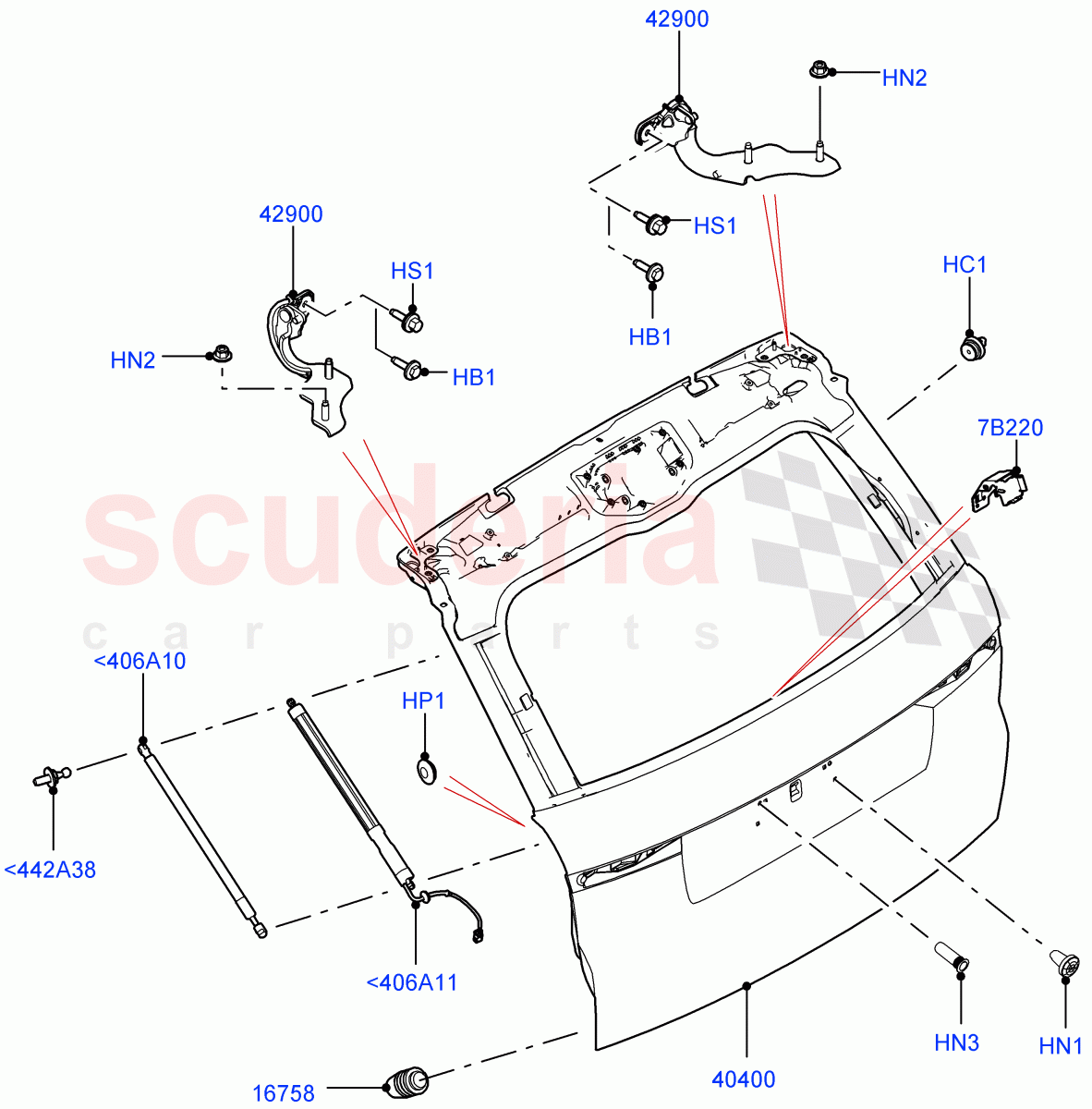 Luggage Compartment Door(Door And Fixings) of Land Rover Land Rover Range Rover Sport (2014+) [2.0 Turbo Diesel]