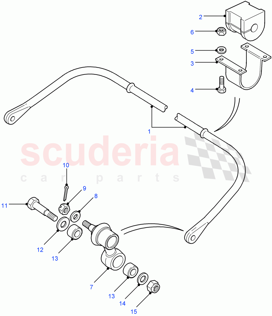 Anti Roll Bar ((V) FROM7A000001) of Land Rover Land Rover Defender (2007-2016)