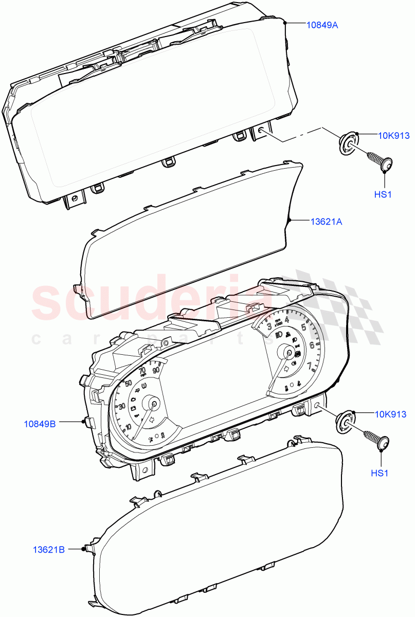 Instrument Cluster of Land Rover Land Rover Defender (2020+) [5.0 OHC SGDI SC V8 Petrol]