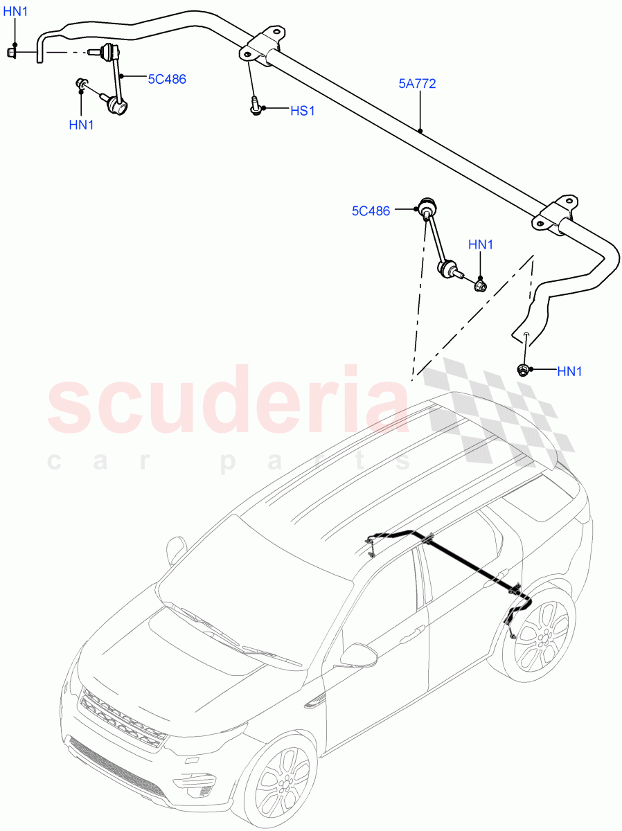 Rear Cross Member & Stabilizer Bar(Stabilizer Bar)(Changsu (China))((V)FROMKG446857) of Land Rover Land Rover Discovery Sport (2015+) [2.0 Turbo Diesel AJ21D4]