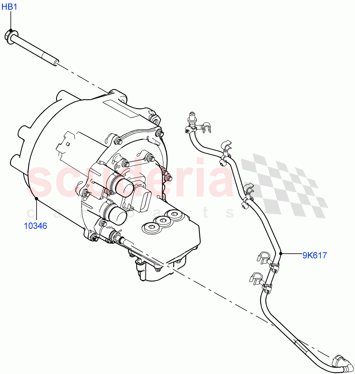 Alternator And Mountings (Halewood (UK), Electric Engine Battery-PHEV) ((V) FROMLH000001) of Land Rover Land Rover Range Rover Evoque (2019+) [1.5 I3 Turbo Petrol AJ20P3]