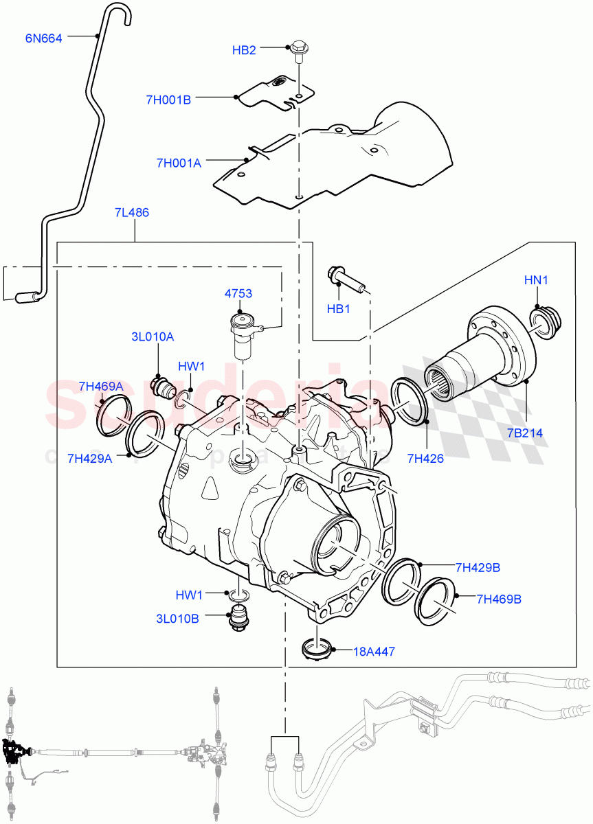 Front Axle Case(Itatiaia (Brazil),Dynamic Driveline)((V)FROMGT000001) of Land Rover Land Rover Range Rover Evoque (2012-2018) [2.0 Turbo Petrol AJ200P]